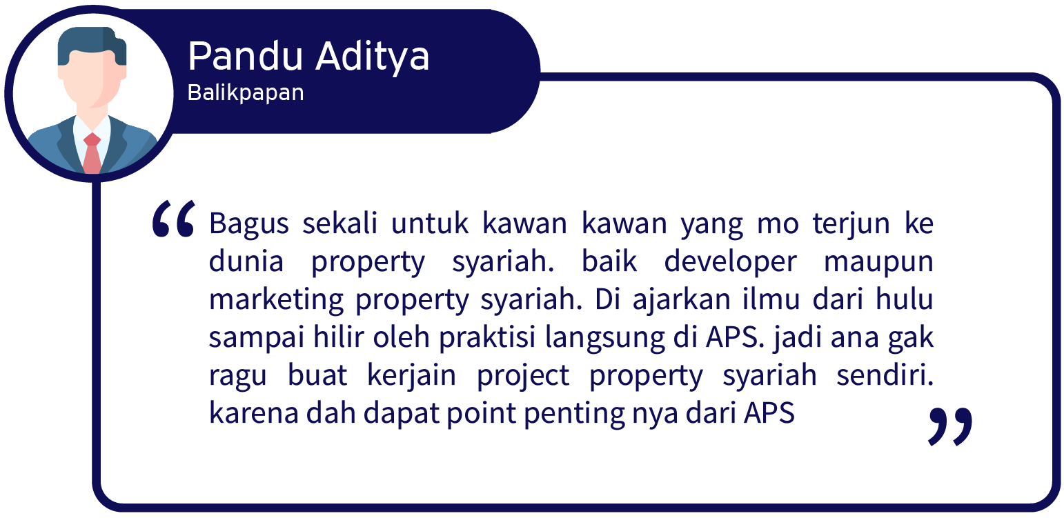 workshop online property syariah - workshop online properti syariah - belajar property syariah - Testimoni aps 10 - akademi properti syariah - dav property syariah